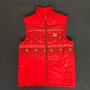 Puma Vibrant Red Patterned Vest